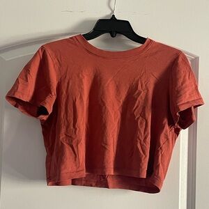 Cotton on burnt orange crop top